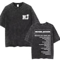 Washed Vintage Michael Jackson Thriller Graphic T-Shirt Men