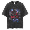 Washed Vintage Michael Jackson Thriller Graphic T-Shirt Men