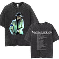 Washed Vintage Michael Jackson Thriller Graphic T-Shirt Men