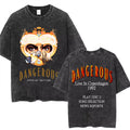 Washed Vintage Michael Jackson Thriller Graphic T-Shirt Men